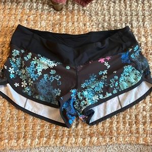 Lululemon Floral Run Speed Shorts